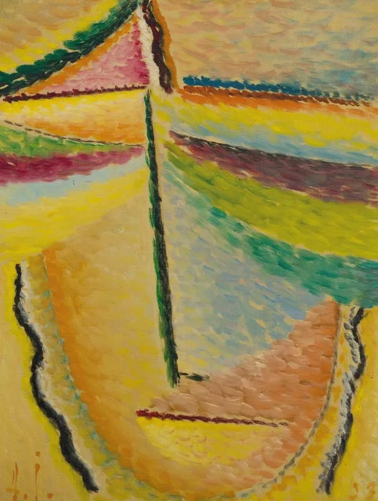 Maalaus Yhteenveto Pää L'Ange Gardien - Alexej von Jawlensky | Taidetuloste