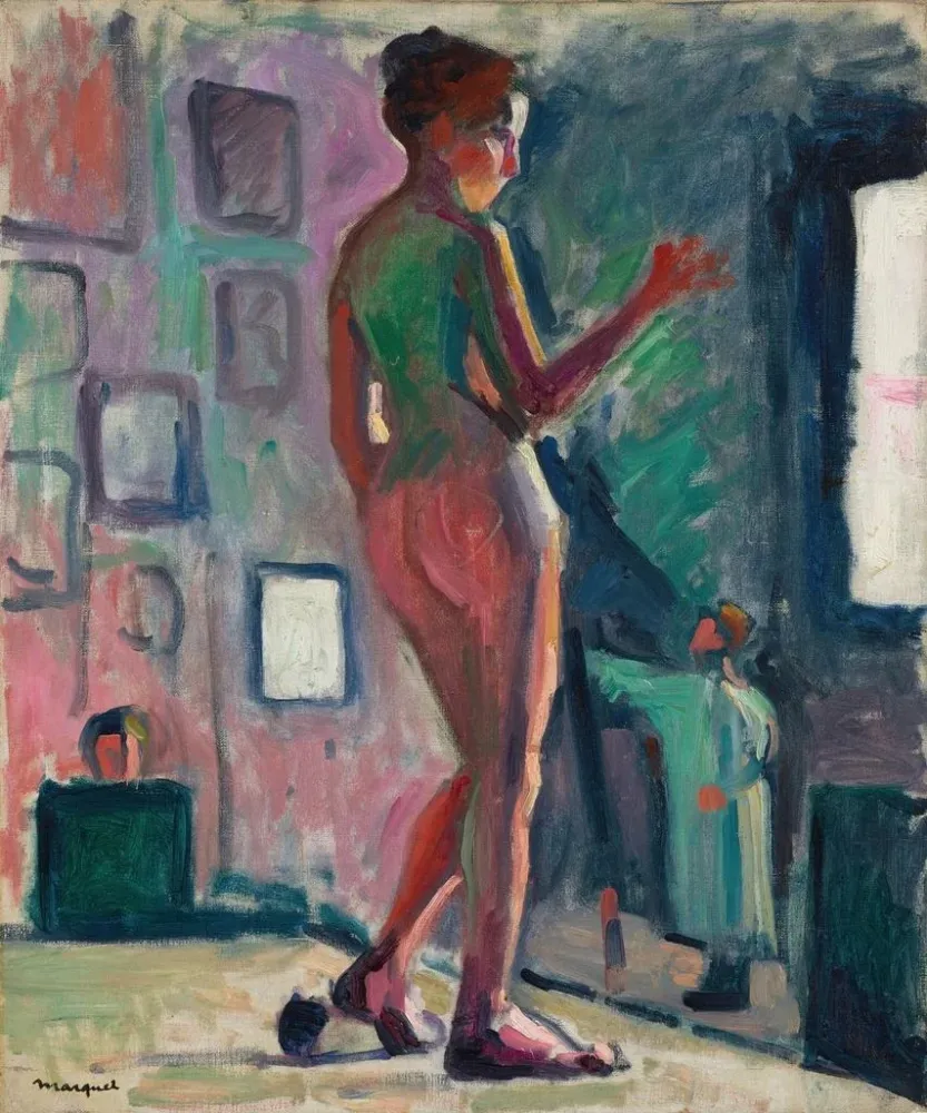 Maalaus Nu ystävän ateljeessa - Albert Marquet | Taidetuloste