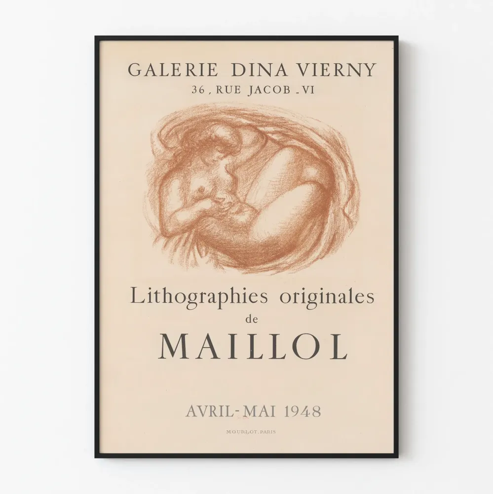 Maillolin alkuperäiset litografiat - Galerie Dina Vierny 1948
