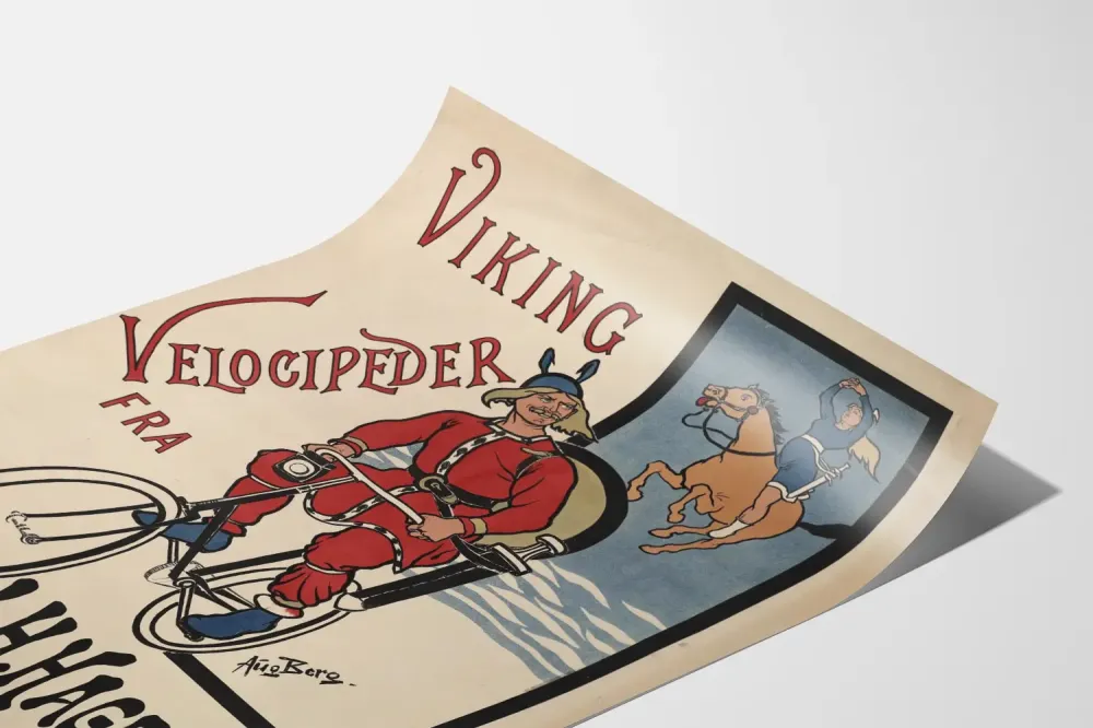 Mainosjuliste Vélocipède Viking L.H. Hagen & Co Christiania