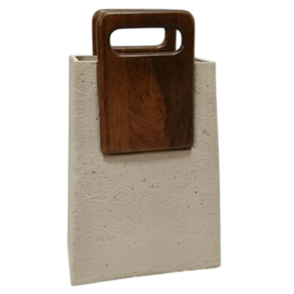 Maljakko Home ESPRIT Ruskea Beige Mangopuu Paperimassa