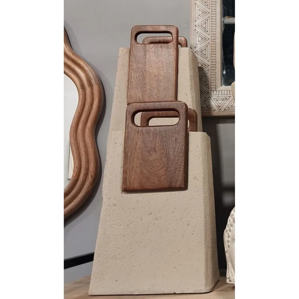 Maljakko Home ESPRIT Ruskea Beige Mangopuu Paperimassa