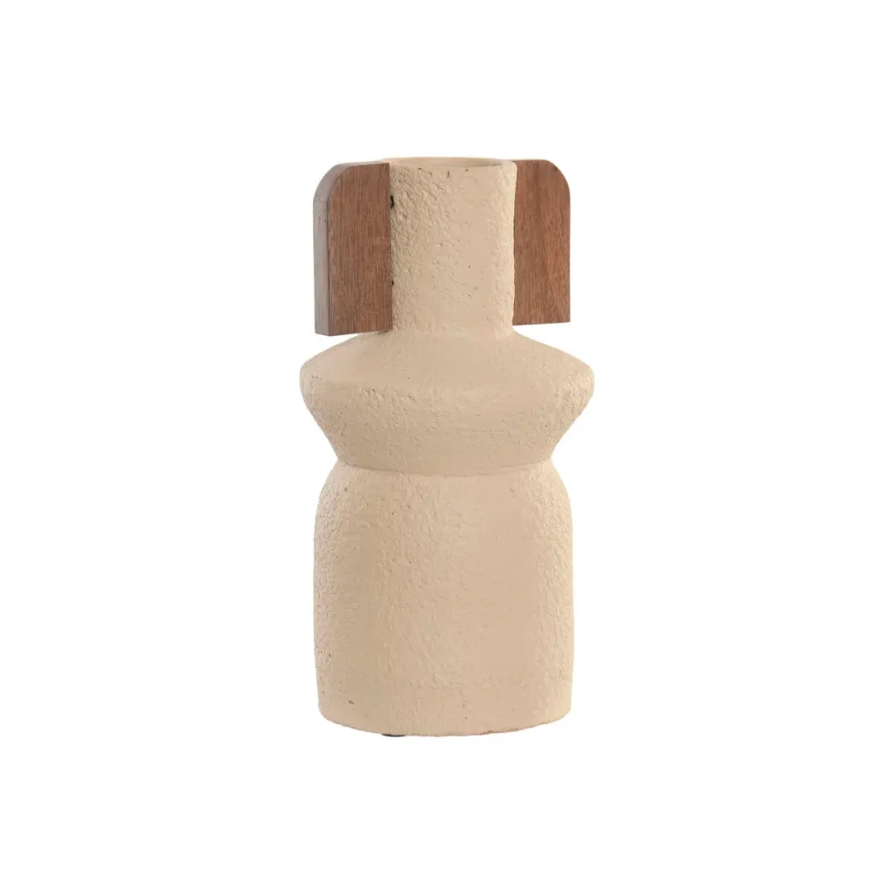 Maljakko Home ESPRIT Ruskea Beige Terrakotta Mangopuu 15 x 15 x 31 cm