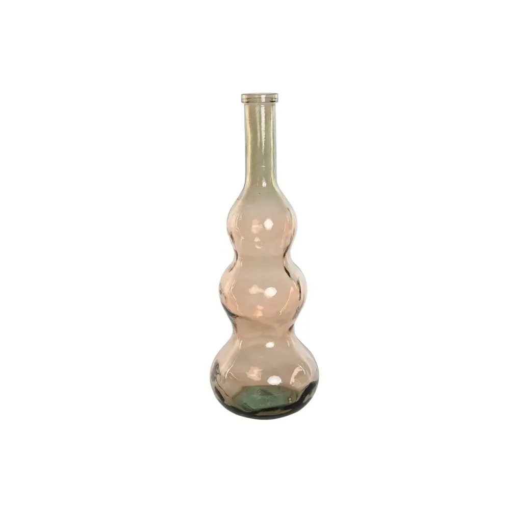 Maljakko Home ESPRIT Ruskeanharmaa Kierrätyslasi 26,5 x 26,5 x 75 cm