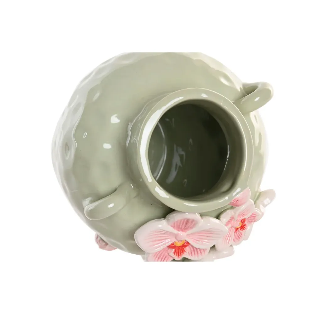 Maljakko Home ESPRIT Vihreä Pinkki Keraminen Itämainen 15 x 15 x 20 cm