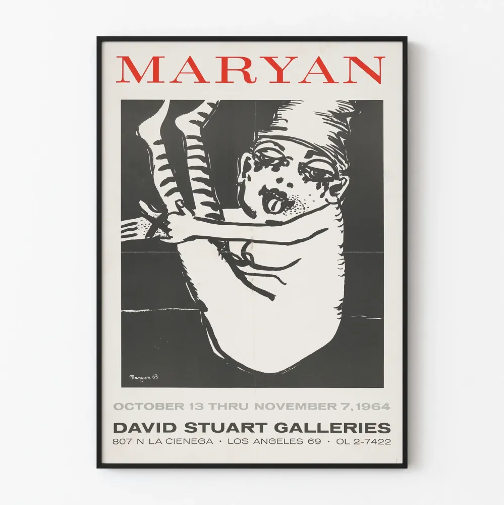Maryan 1964 - Näyttelyn juliste David Stuart Galleries Los Angeles