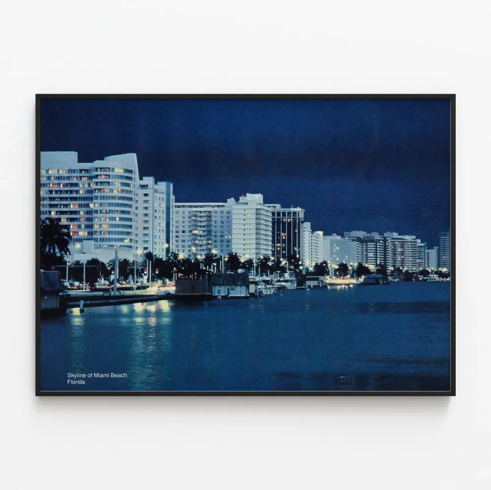 Miami Beachin Skyline Nocturne -juliste
