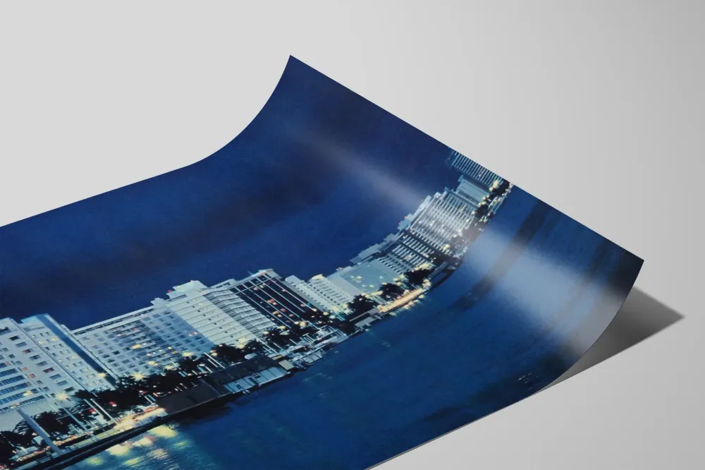 Miami Beachin Skyline Nocturne -juliste