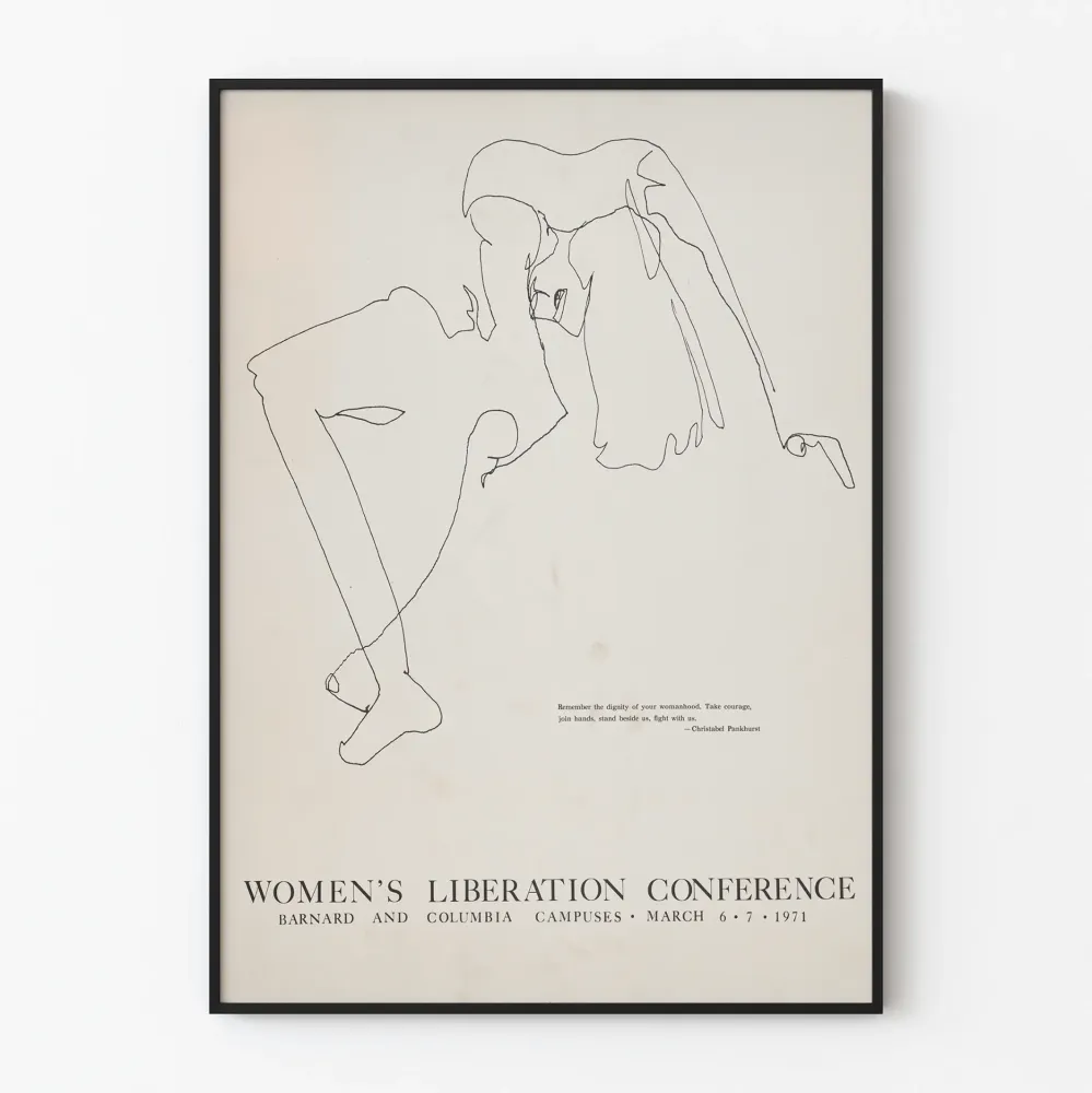 Minimalistinen juliste Naisvapauskonferenssi 1971