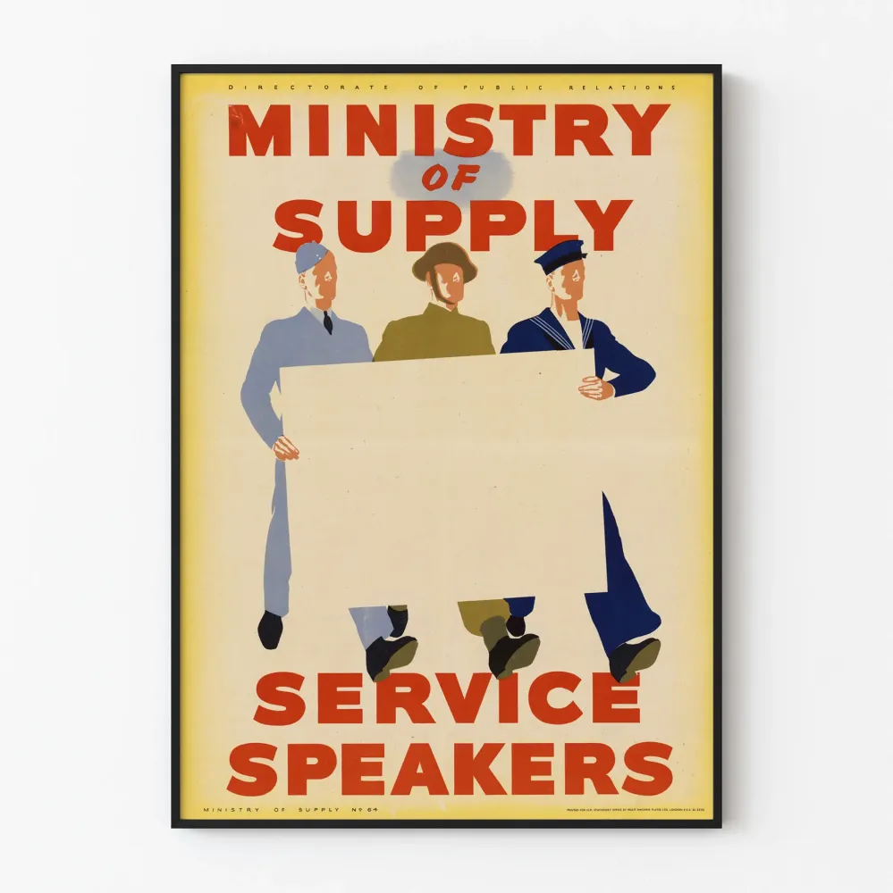 Ministry Supply Service -juliste seinälle