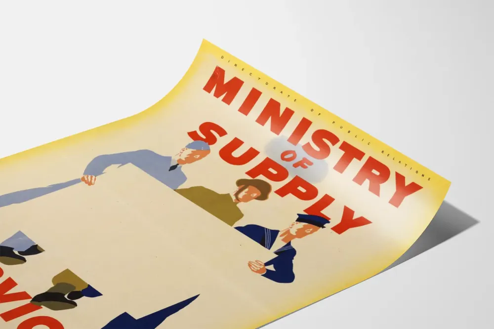 Ministry Supply Service -juliste seinälle
