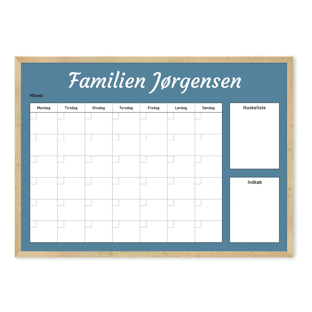 Månedskalender til familien - Design selv plakat