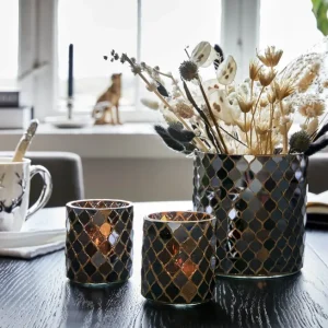 Mosaïque Noir kynttilälyhdyt 2 kpl
