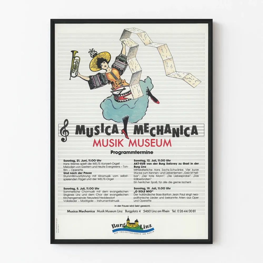 Musica Mechanica -juliste Linzin musiikkimuseo