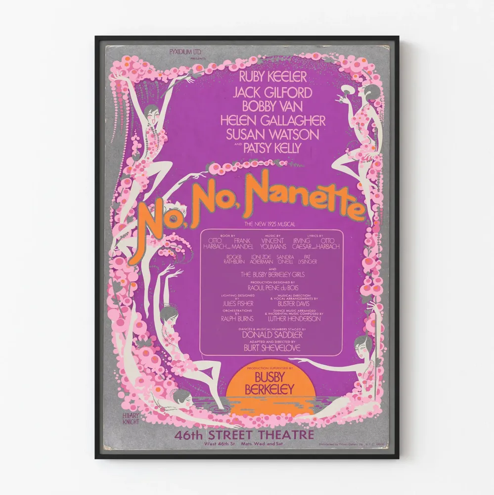 Musiikkiaiheinen seinäjuliste No, No, Nanette 1925