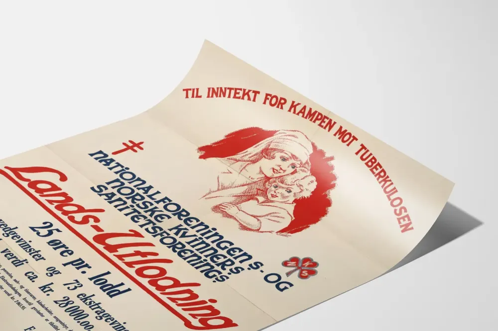 Norjan hyväntekeväisyysloton juliste tuberkuloosia vastaan