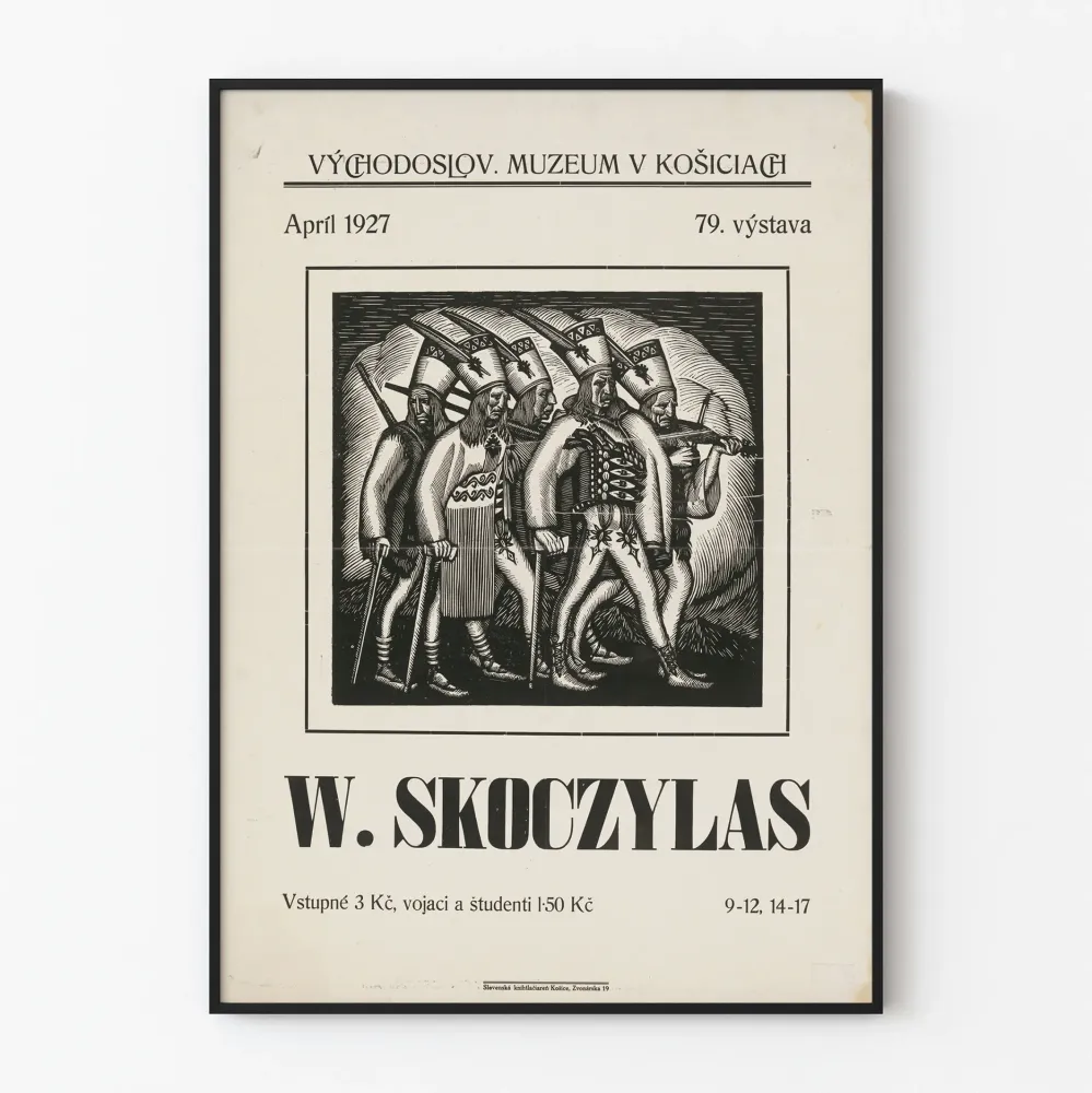 Näyttelyjuliste W. Skoczylas - Košicen museo 1927