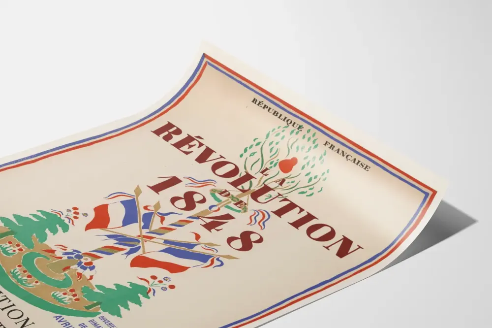 Näyttelyjuliste vuoden 1848 vallankumouksesta - Kansalliskirjasto Pariisi