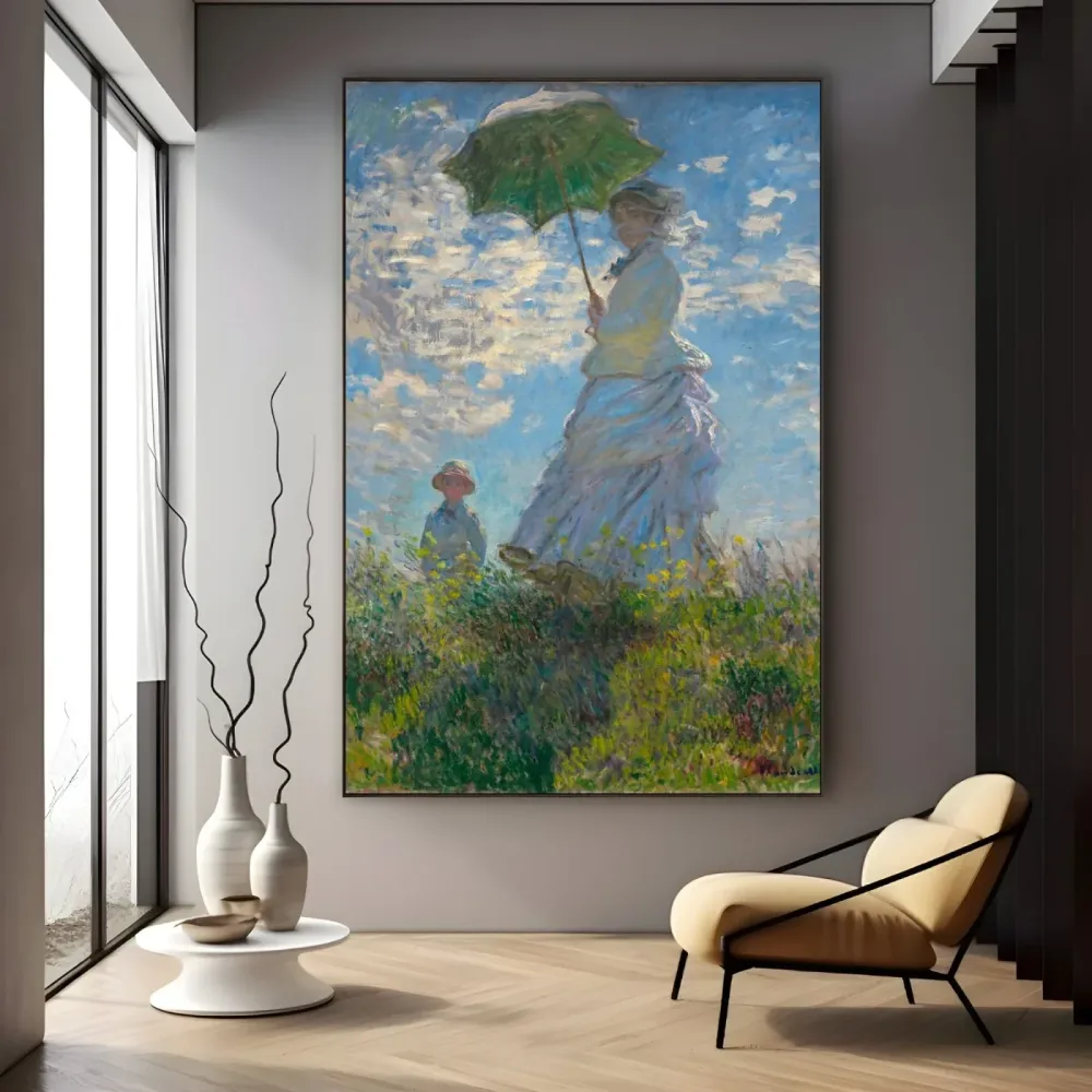 Nainen, jolla on päivänvarjo, Claude Monet OGC