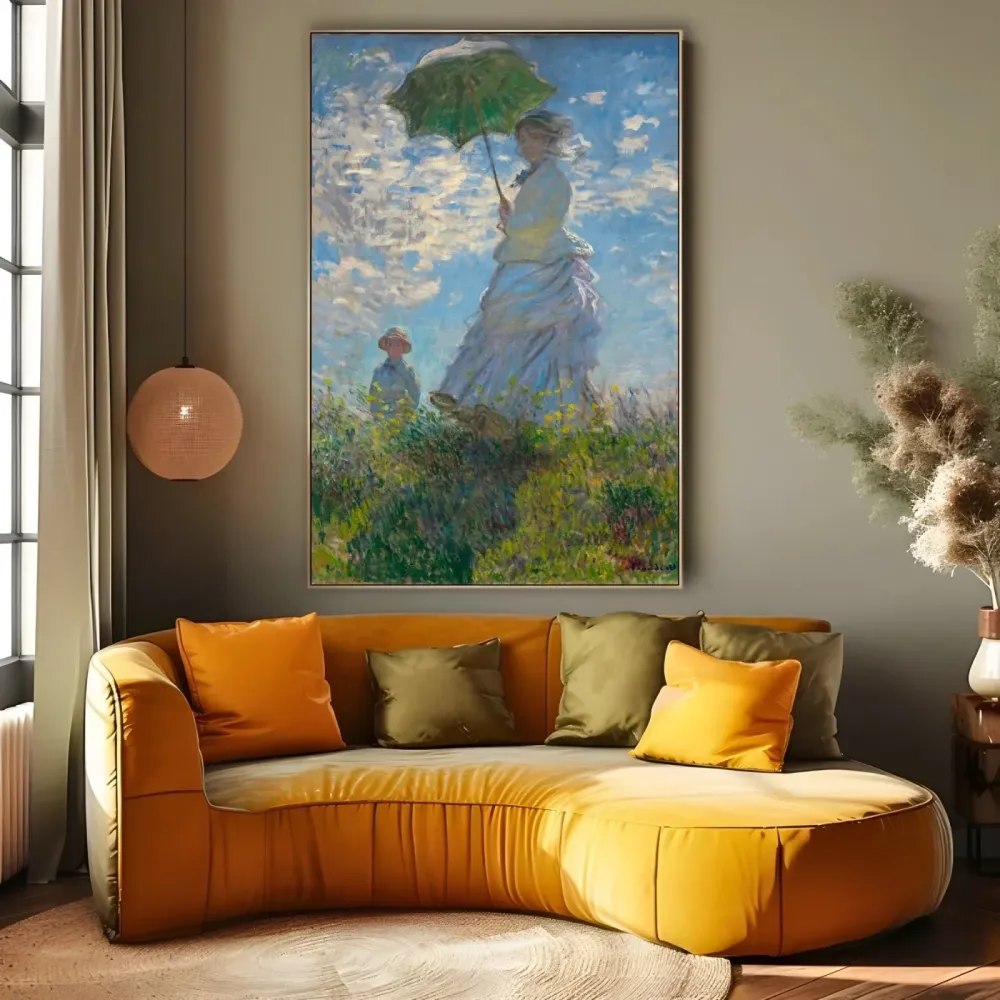 Nainen, jolla on päivänvarjo, Claude Monet OGC