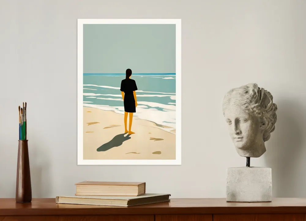 Erika rannalla - Taulu Oksana - Posterscape Creative Studio