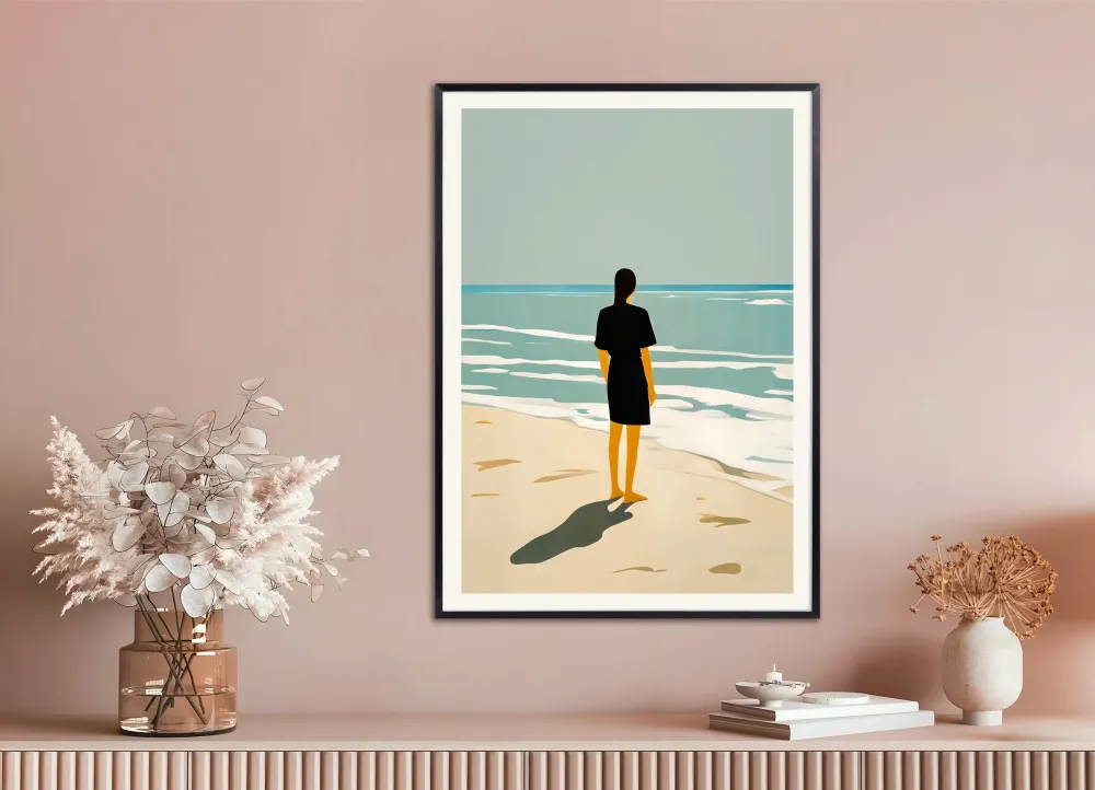 Erika rannalla - Taulu Oksana - Posterscape Creative Studio