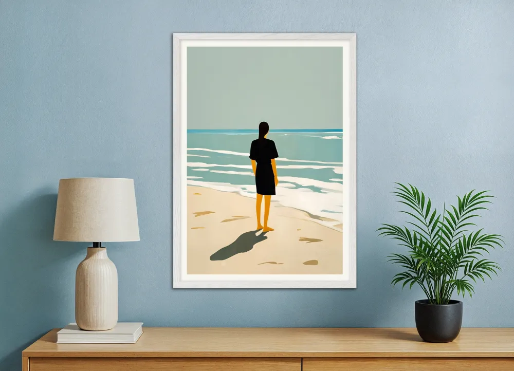 Erika rannalla - Taulu Oksana - Posterscape Creative Studio