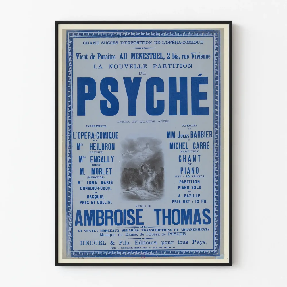 Opéra Comique Psyché - Juliste nuottikirja Ambroise Thomas