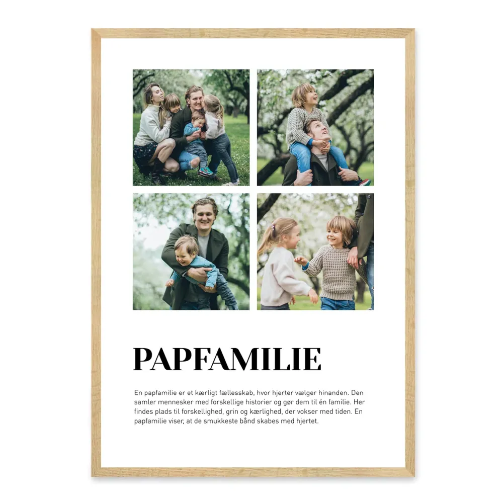 Papfamilie plakat - design selv