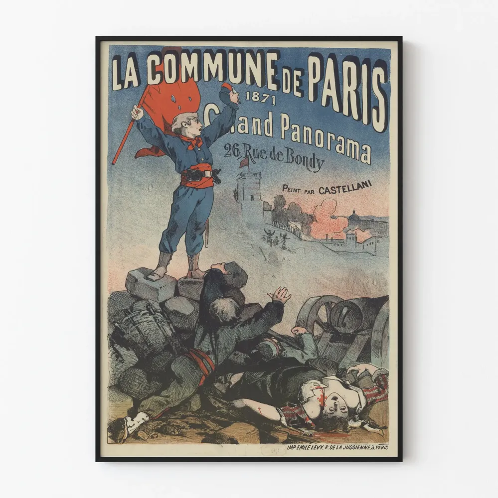 Pariisin kaupungin juliste 1871 - historiallinen seinäkoristelu