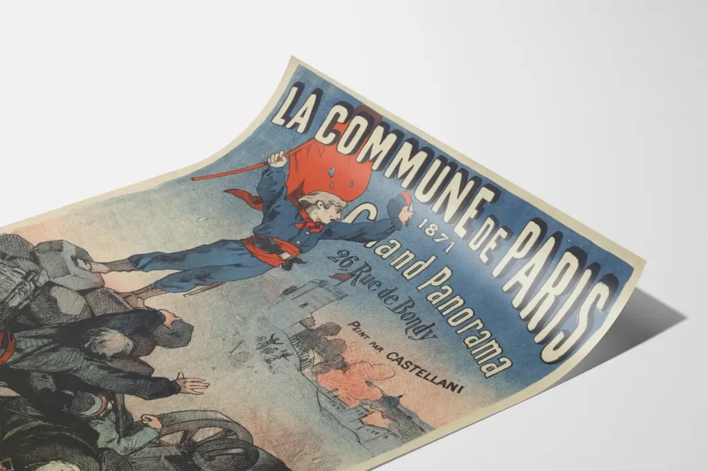 Pariisin kaupungin juliste 1871 - historiallinen seinäkoristelu