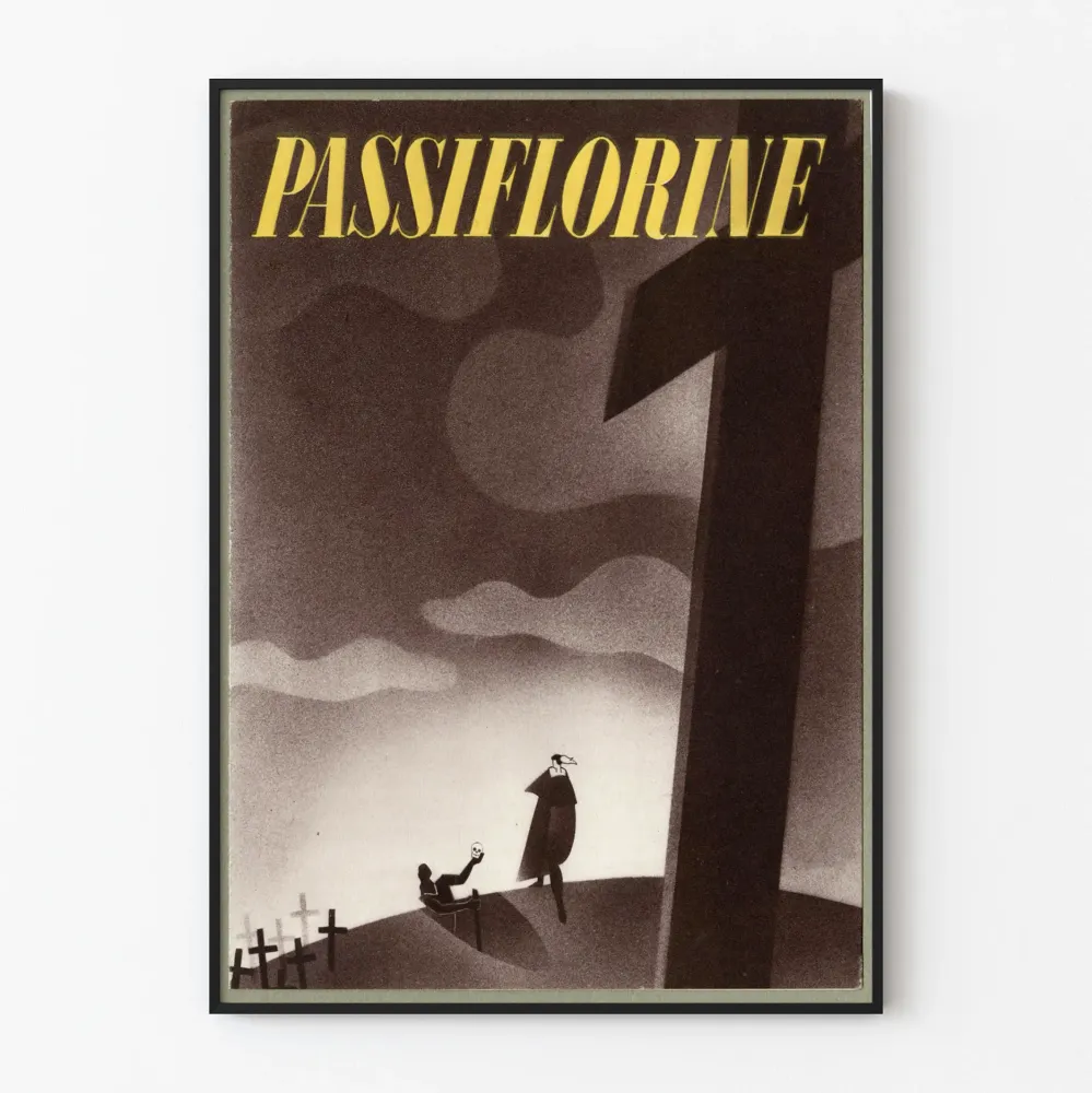 Passiflorine juliste retrodramaattinen tyyli