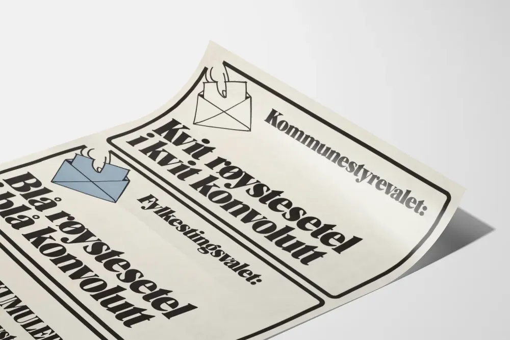 Pohjoismainen äänestysjuliste seinäkoristeluun