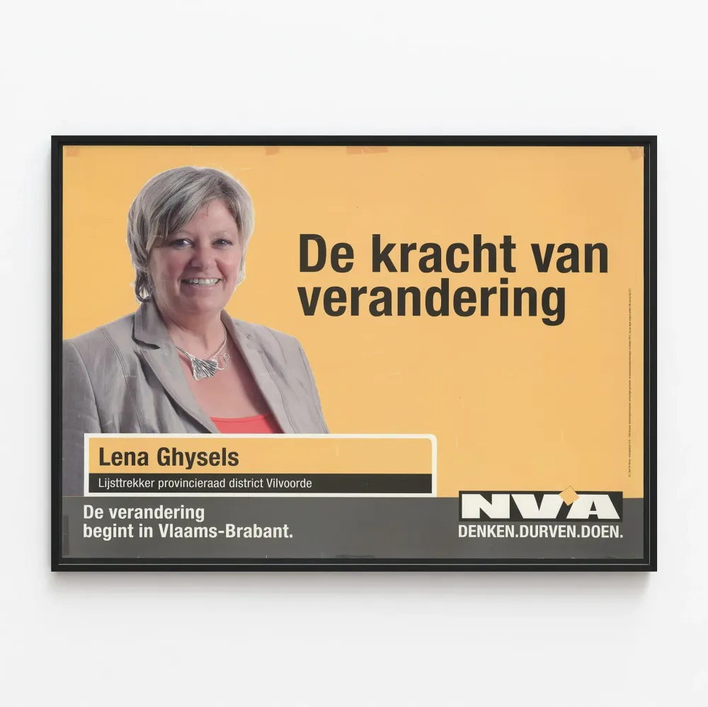 Poliittinen juliste 'De kracht van verandering' Lena Ghysels N-VA