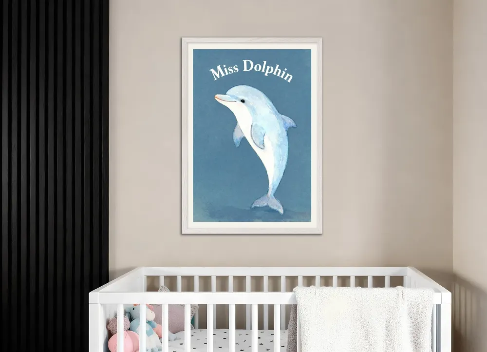 Lastenhuoneen delfiinijuliste – Leikkisä merielä Posterscape Creative Studio