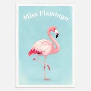 Lastenhuoneen flamingo Poster – Vesivärijuliste Posterscape Creative Studio