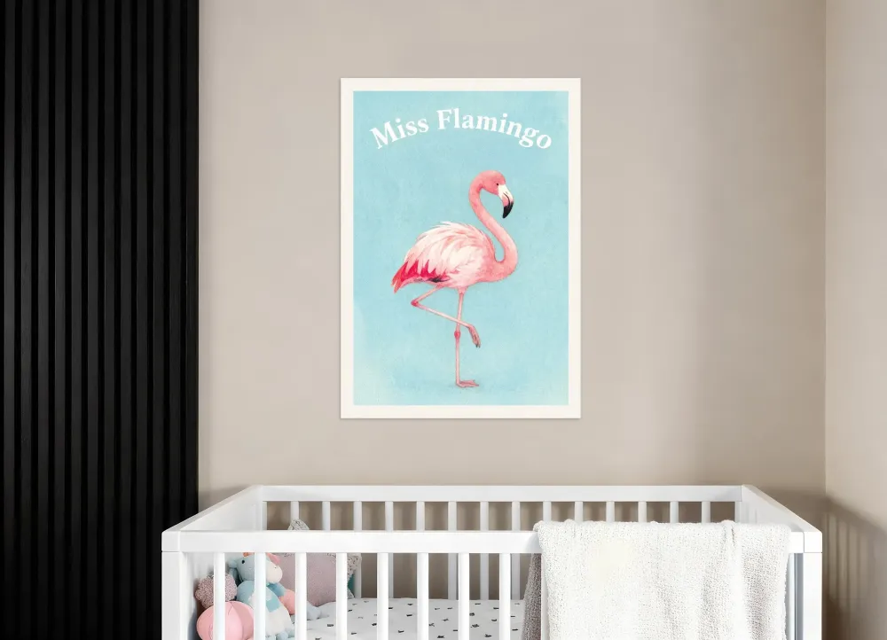 Lastenhuoneen flamingo Poster – Vesivärijuliste Posterscape Creative Studio