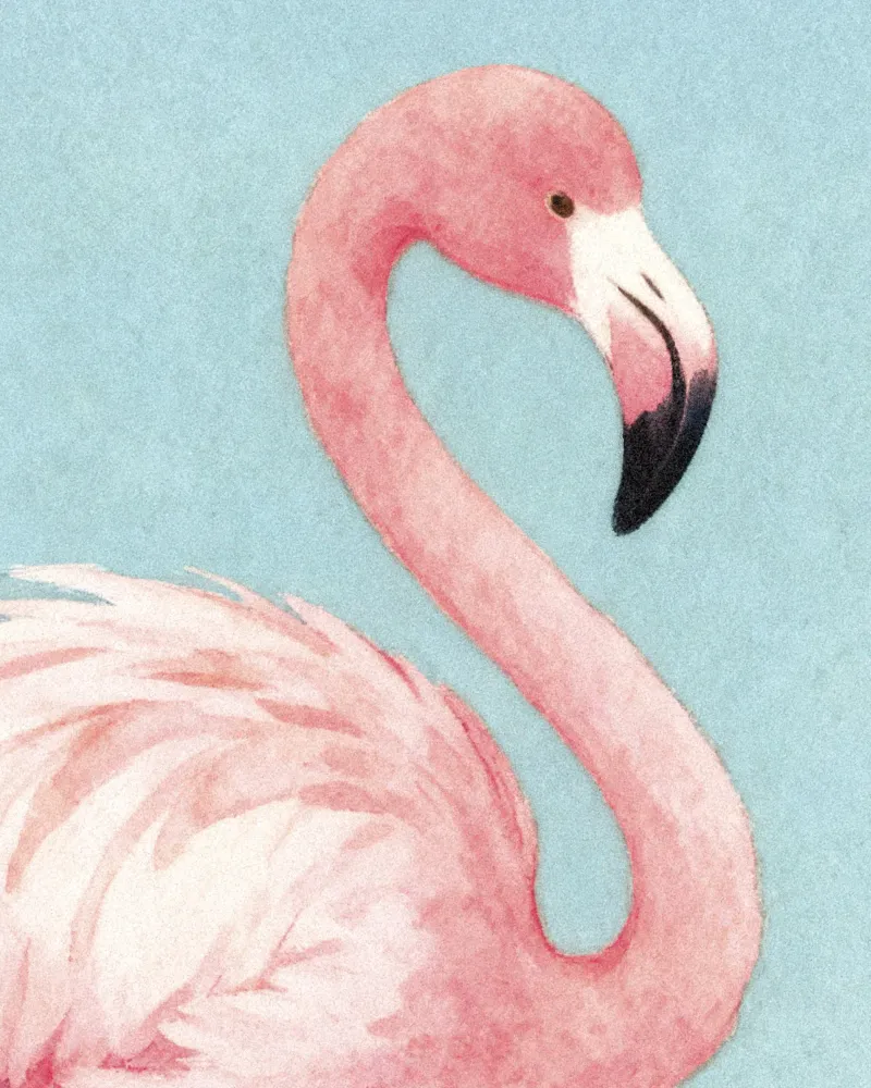 Lastenhuoneen flamingo Poster – Vesivärijuliste Posterscape Creative Studio