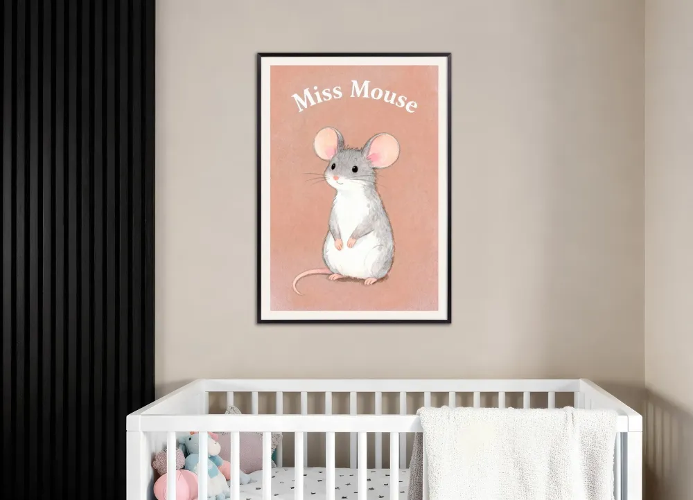 Lastenhuoneen hiirijuliste – Suloinen pikkuelä Posterscape Creative Studio