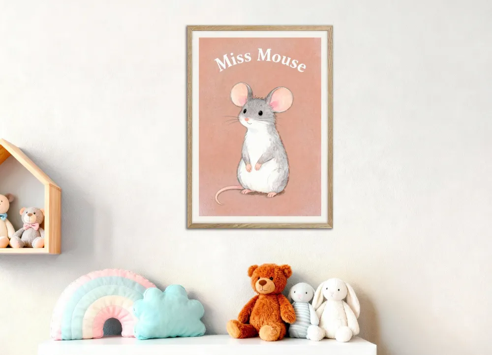 Lastenhuoneen hiirijuliste – Suloinen pikkuelä Posterscape Creative Studio