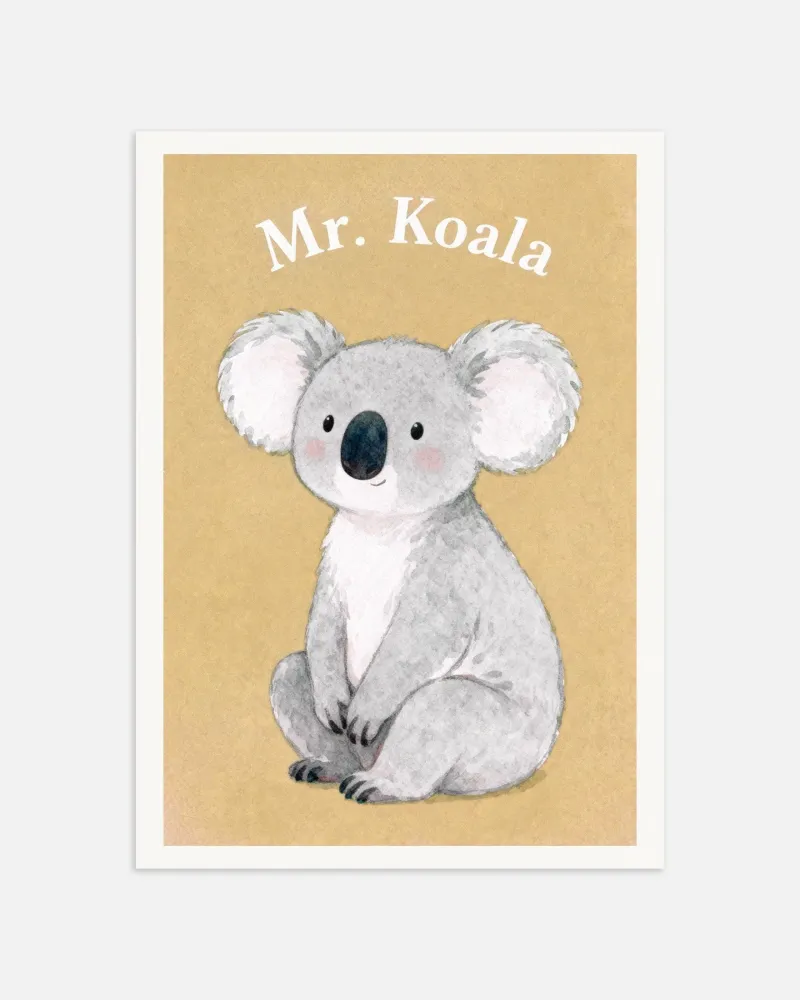 Lastenhuoneen koala-poster Posterscape Creative Studio