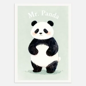 Lastenhuoneen panda-poster – Suloinen juliste Posterscape Creative Studio