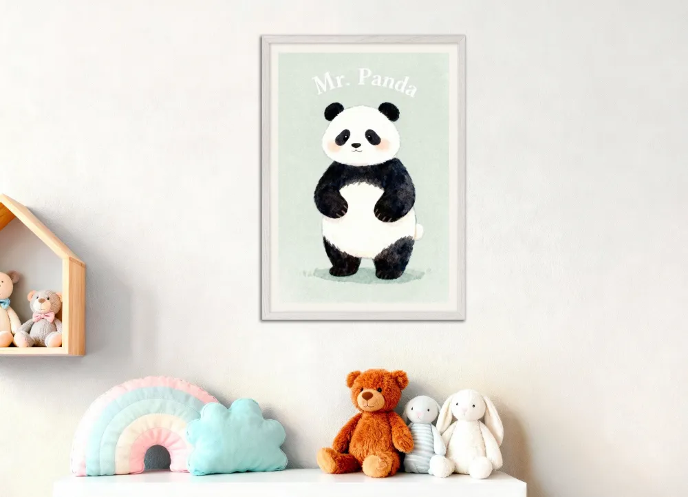 Lastenhuoneen panda-poster – Suloinen juliste Posterscape Creative Studio