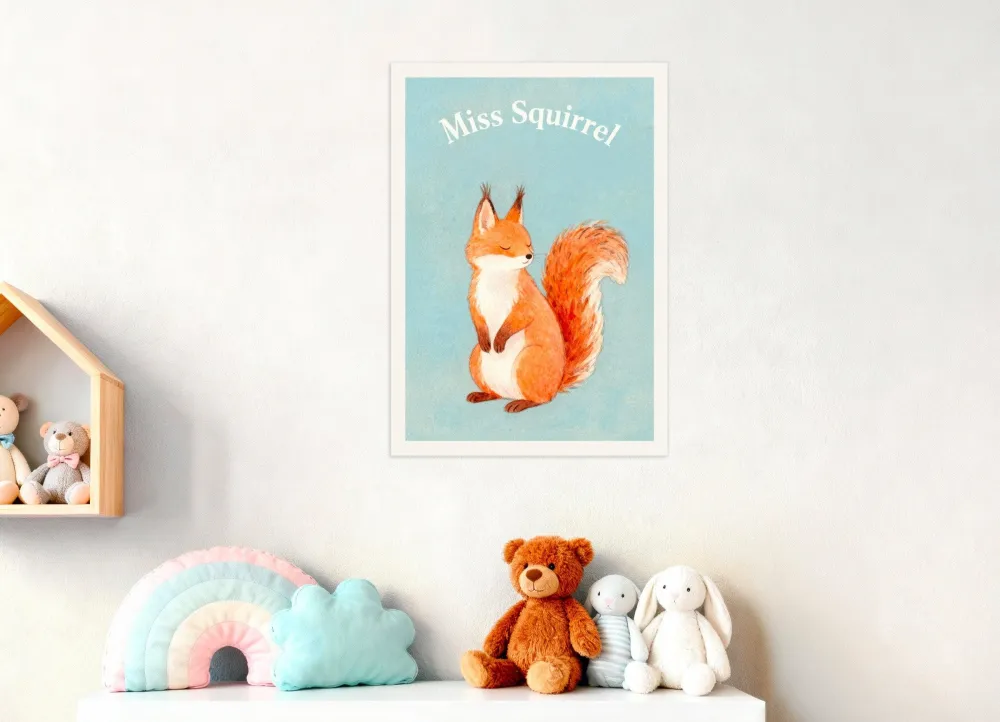Oravanpentu poster – Metsän elä juliste Posterscape Creative Studio