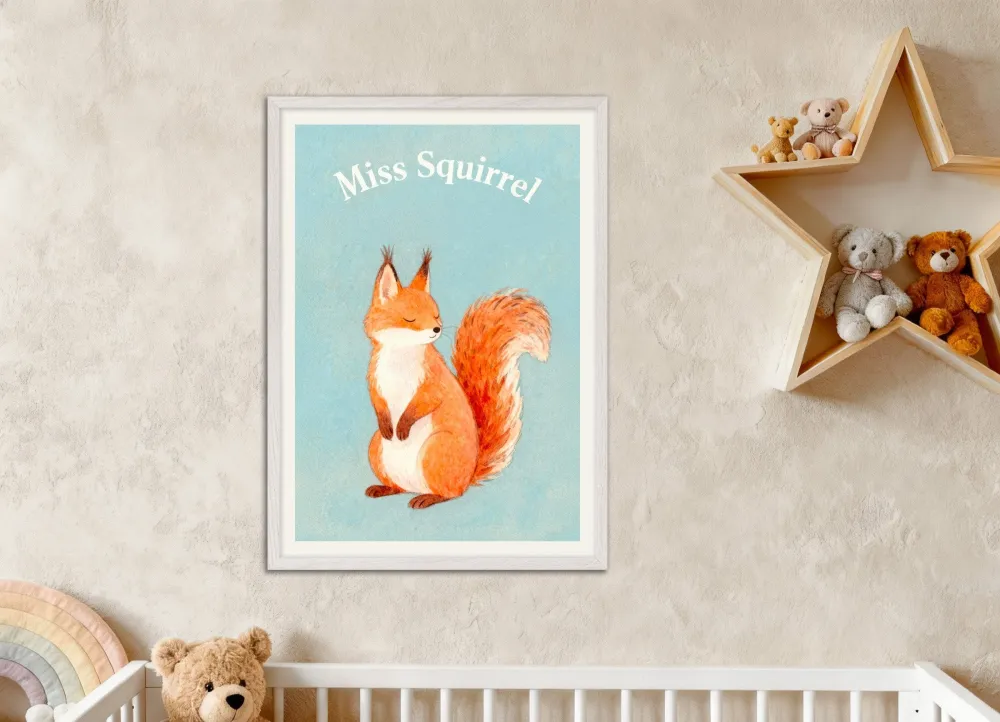 Oravanpentu poster – Metsän elä juliste Posterscape Creative Studio