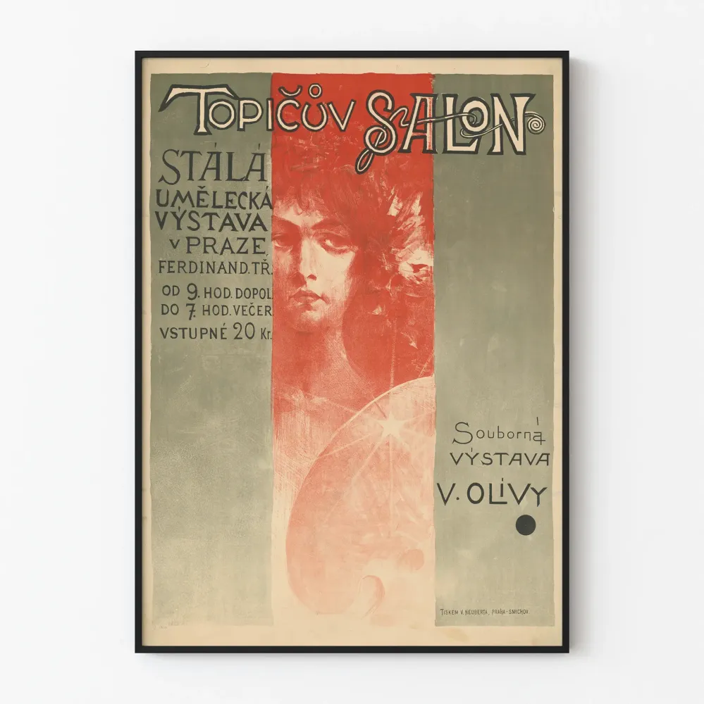 Pragueen järjestetty Salon d'Art Topicův -juliste V. Olívan esittämänä