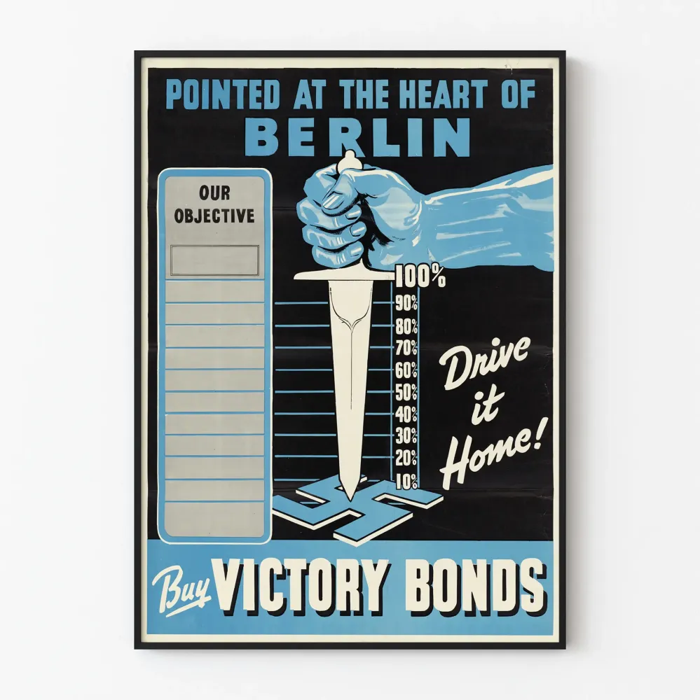 Propagandajuliste 'Pointed at Heart Berlin' – Vanha sotajuliste