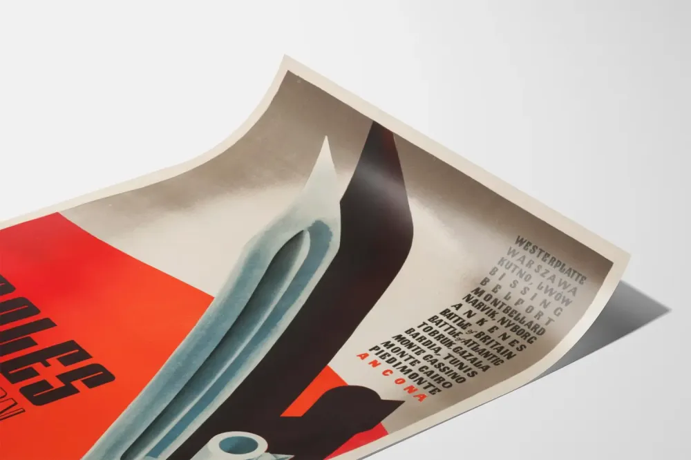 Puolalainen propagandajuliste 'Polvet taistelevat' seinäkoristeeksi