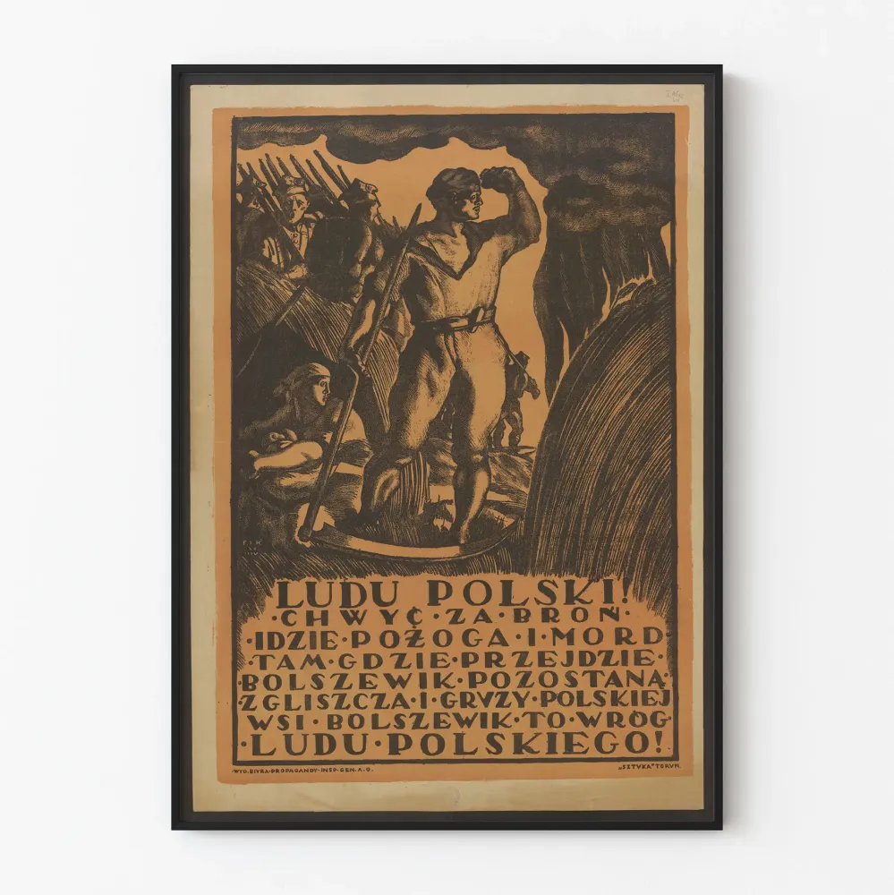 Puolalainen propagandajuliste Sota ja vastarinta