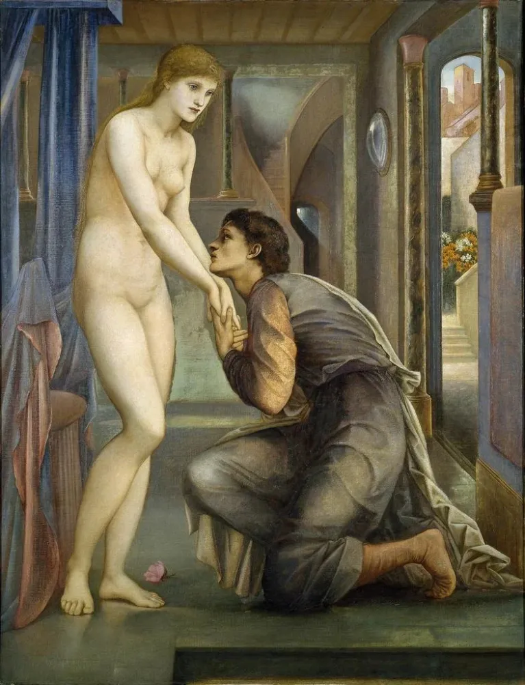 Pygmalion ja kuva, Sielu saavuttaa - Sir Edward Coley Burne - Jones | Taidetuloste
